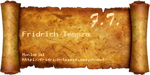 Fridrich Tessza névjegykártya